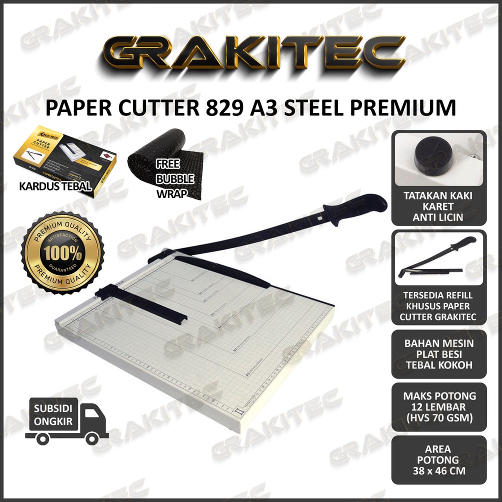 

84 Paper Cutter A3 ( Alat Potong Kertas ) Pemotong Kertas Alat Potong /Mesin Pemotong Kertas HVS, Sticker, Dos, PVC ID Card, Yellow Board, Art Paper, Vinyl, Bontax, Camel, Kertas Foto A5, A4, F4, B4 Glossy Silky Photo Paper Ready ̿\