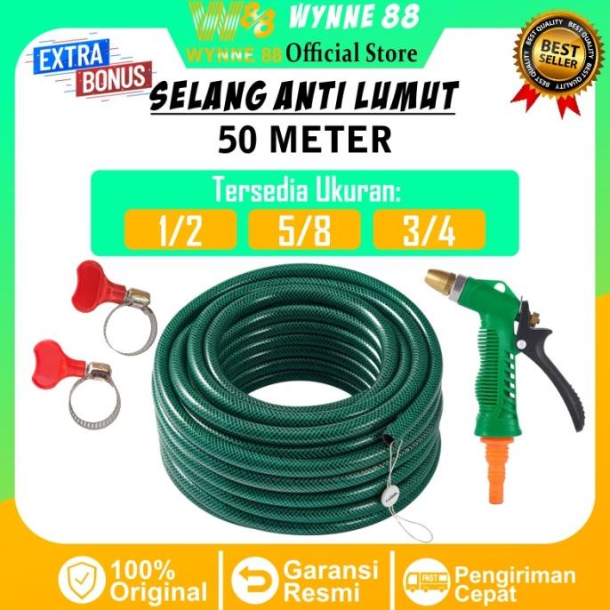 SELANG AIR 1/2 INCH 50 METER / SELANG AIR SERAT BENANG ANTI LUMUT