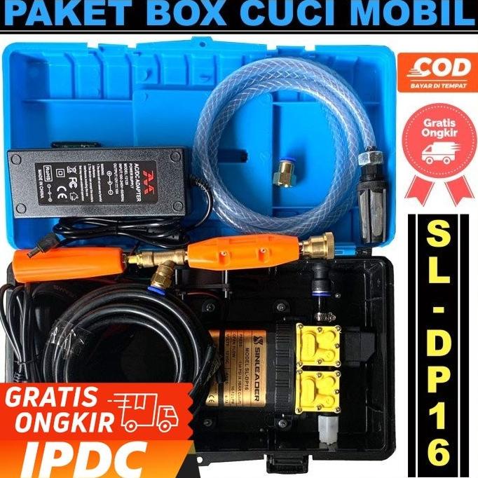 Paket Box cuci motor dan mobil dual pump sinleader Selang 10M Lengkap