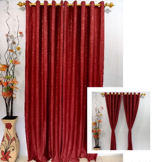 6.6 Gorden Smokring + Poni Motif Embos Merah Maroon