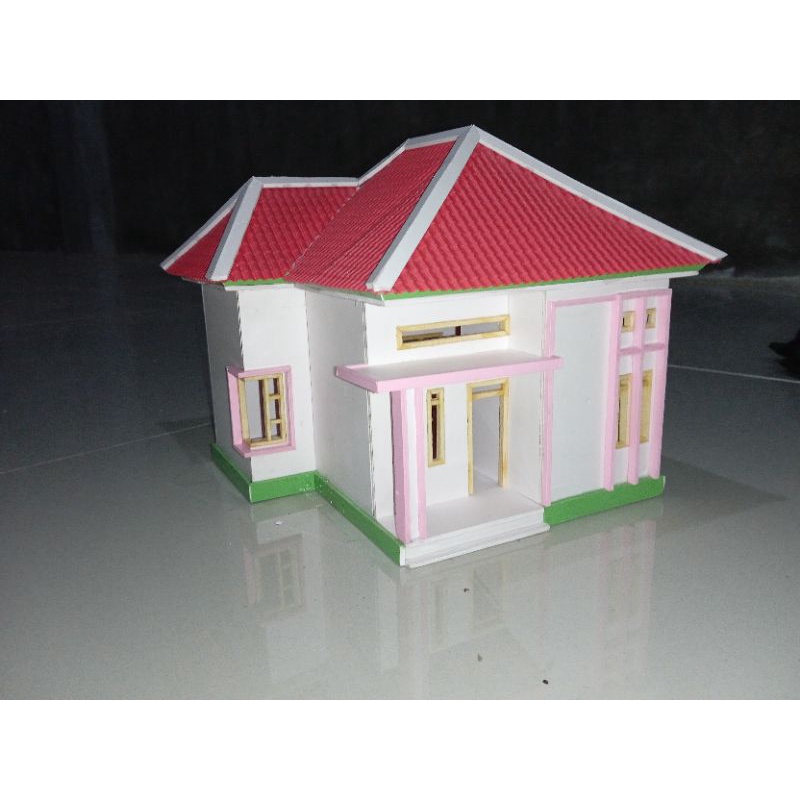 rumah miniatur rumah modern unik (PO)