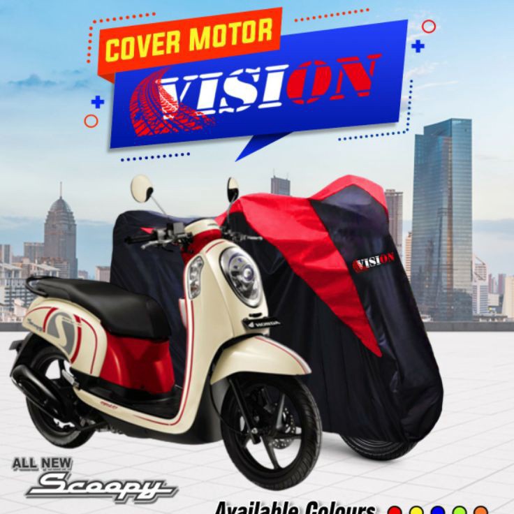 ' kw Tutup motor scoopy cover motor scoopy sarung motor scoopy stylis mantel scoopy sarung motor sco