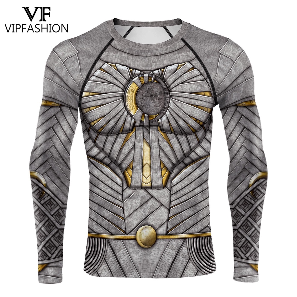 VIP FASHION Compression Long Sleeves Anime movie Marc Spector Moon Soldier Knight Superhero Cosplay 