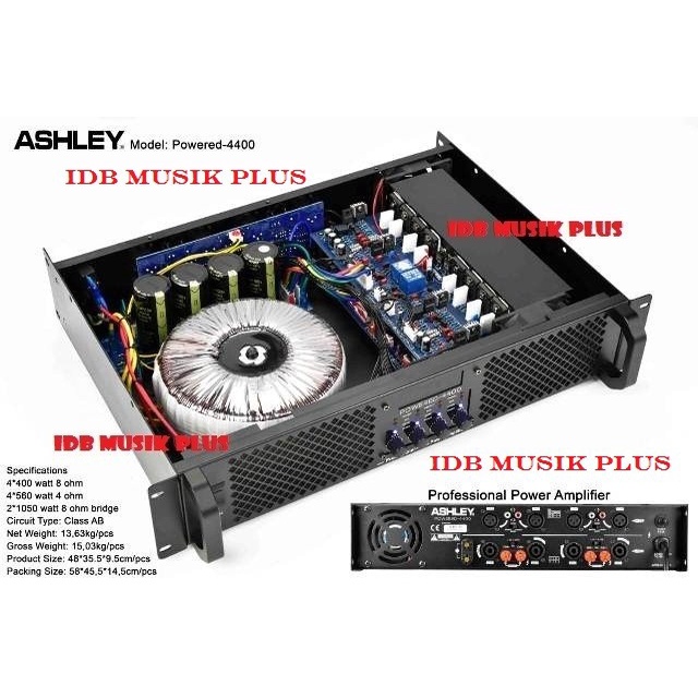 POWER 4 CHANNEL ASHLEY POWERED4400 POWERED 4400 ORIGINAL ASHLEY