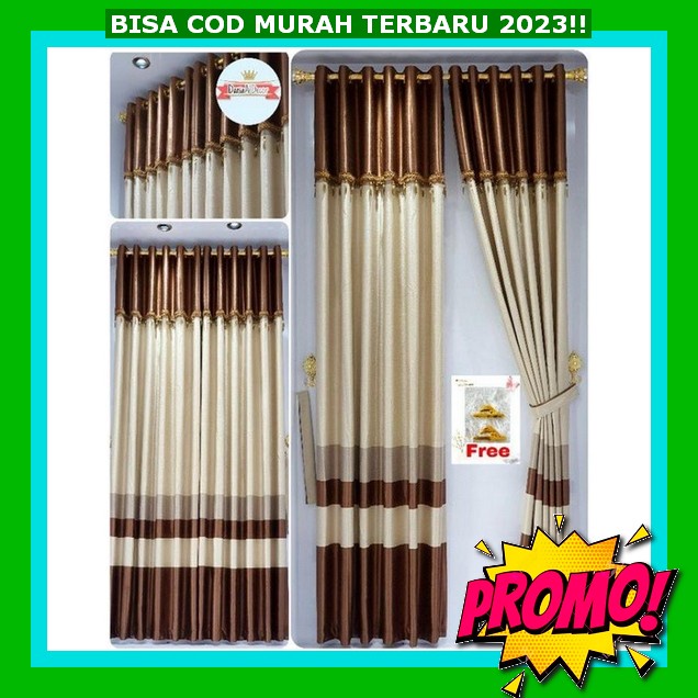 Hordeng Jendala Aesthetic Gorden Jendela Bisa Cod Gordeng Kamar Tidur 1 2 3 Meter Horden Polos Pende