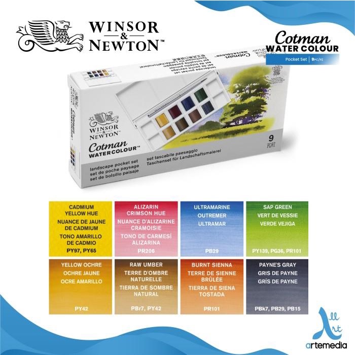

Cat Air Winsor & Newton Cotman Watercolor 8 Half Pan Pocket Set