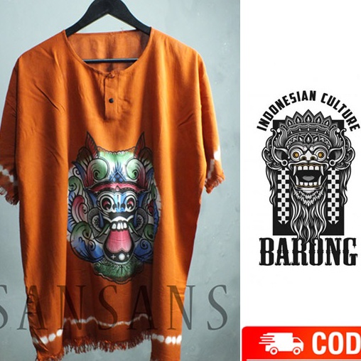 Stock Banyak ORIGINAL BAJU BALI UNISEX / BAJU BARONG BALI TERBARU / BAJU PANTAI TERBARU / BAJU SANTA