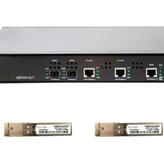 EPON OLT 2 PON Port Hioso