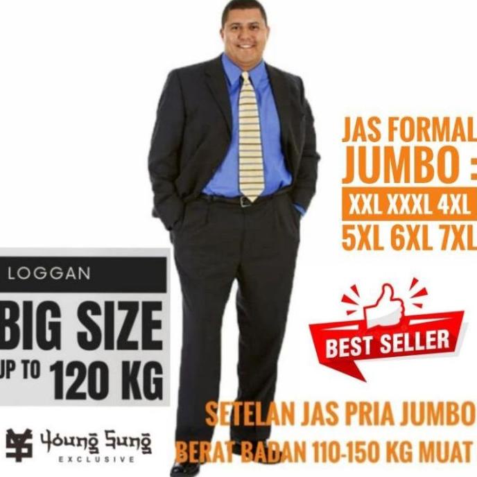 SETELAN JAS FORMAL PRIA JUMBO GENDUT GEMUK JAS PRIA HITAM BIG SIZE 4XL