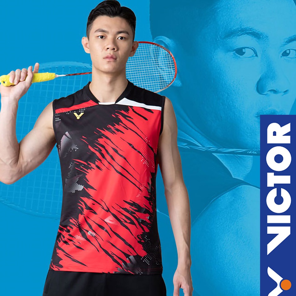 → Kaos Jersey Badminton Bulu Tangkis LEE ZII JIA T10001 D Victor Custom Premium, Grade Export Qualit