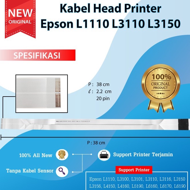 Recomended Paket Kabel Print Head + Sensor Epson L1110 L3110 Flexible Cable Printer L1110 L1210