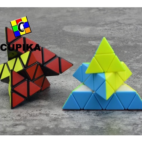 Diskon Rubik LEFUN Piramid 4x4 Pyraminx Segitiga Magic Cube Stickerless b Terlaris ★★★.