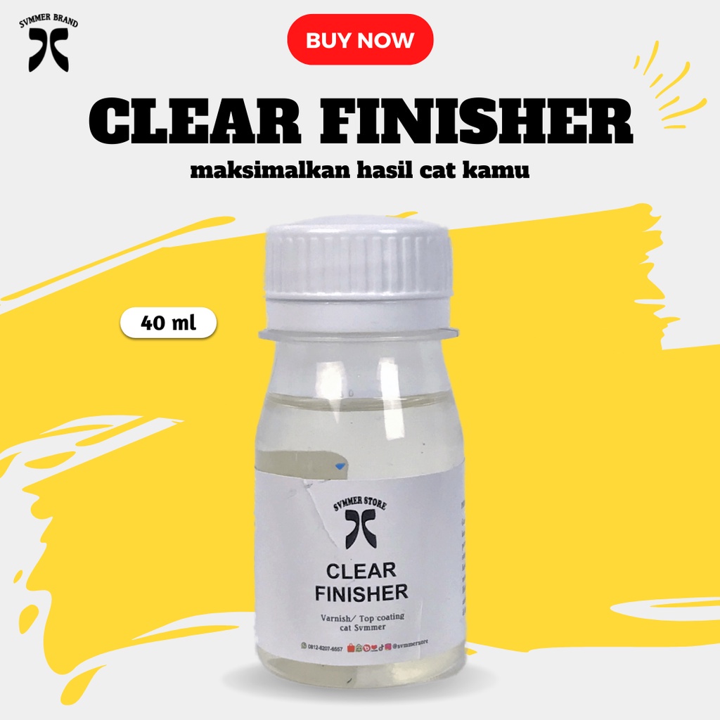 

S7D CLEAR FINISHER CAT SEPATU CAT AKRILIK UNTUK KACA/ KULIT/ KANVAS LEATHER PAINT CAT KANVAS -