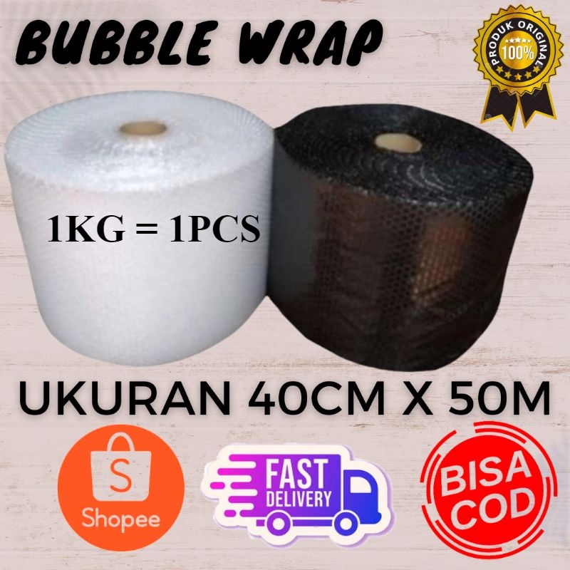 

AG9 BUBBLE WRAP 40CM X 50METER PACKING ONLINE SHOP PLASTIK BUBBLE PELINDUNG KEMASAN PELINDUNG PAKET