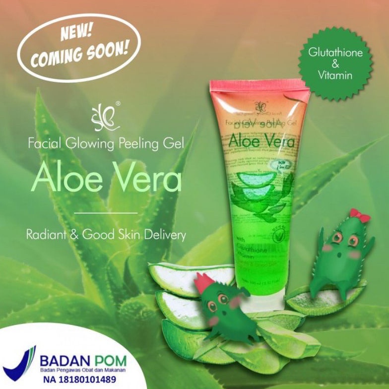 Berkualitas SYB Facial Glowing Peeling Gel Aloe Vera| Charcoal | SYB Pelling 190