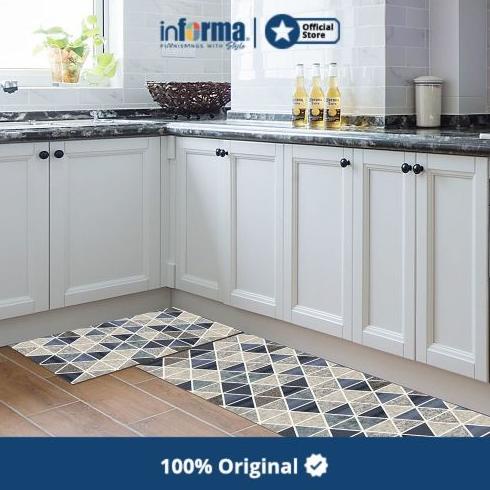 Informa - Keset Dapur 46x75 Cm Pvc Motif Triangle