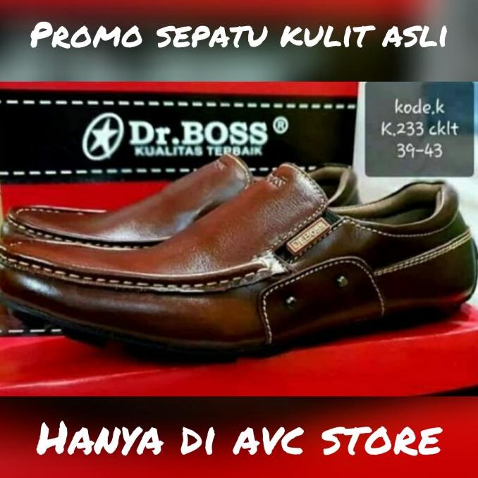 SEPATU CASUAL KULIT ASLI DR. BOSS COKLAT