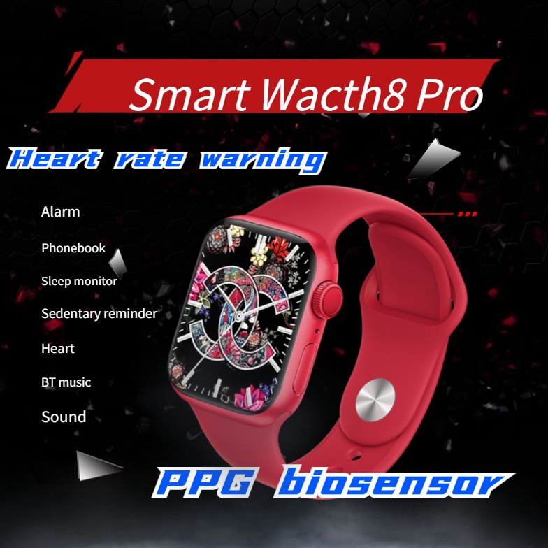 [PROMOBS5N] Smart Watch 8 Pro Deteksi Detak Jantung Beberapa Mode Olahraga Asisten Suara AI IP68 Dia