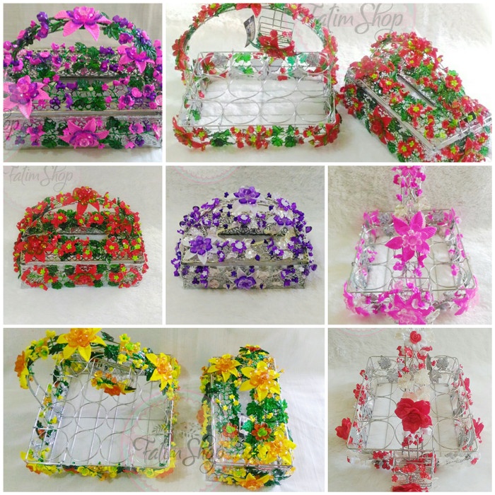 Termurah Tempat Tisu Hias Mote / Kotak Tisu Mote Manik Akrilik