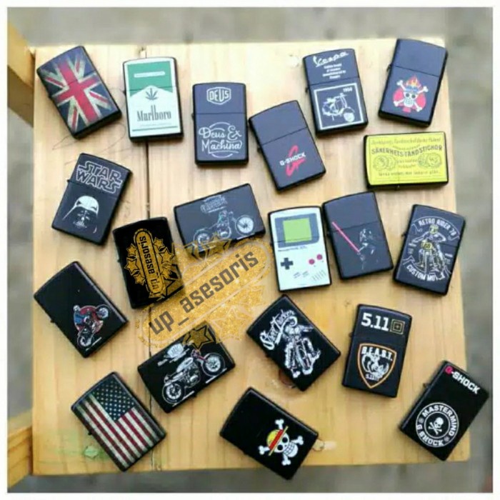 Zippo Korek Api Custom Bebas Request Gambar Photo Logo Print Uv