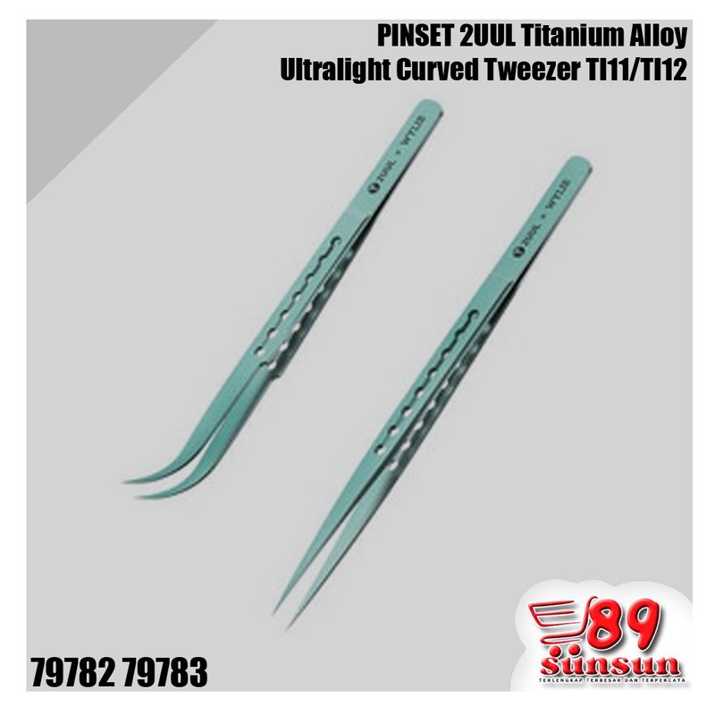PINSET 2UUL Titanium Alloy Ultralight Curved Tweezer TI11/TI12