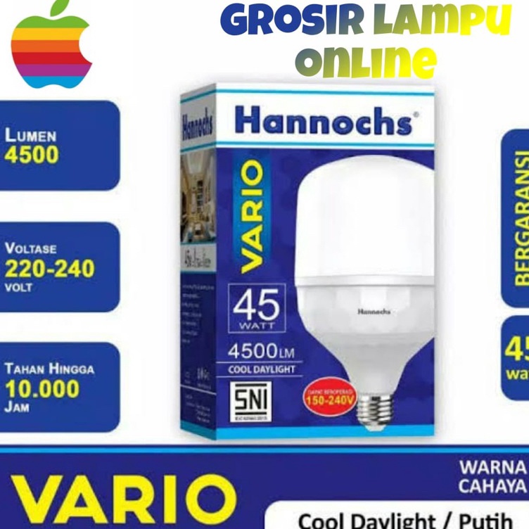 mE Led Hannochs Vario 45 Watt - Lampu Bohlam Hannochs 45w Putih ✯ ✲
