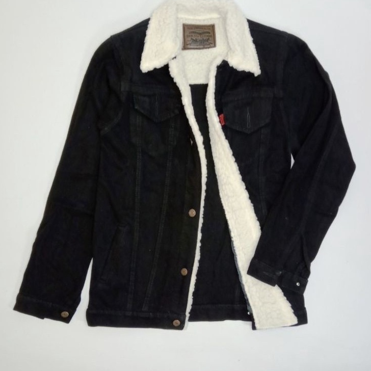 YPDC6235 Terbaru  Jaket Jeans Bulu Serpha Pria / Jaket Denim Serpha