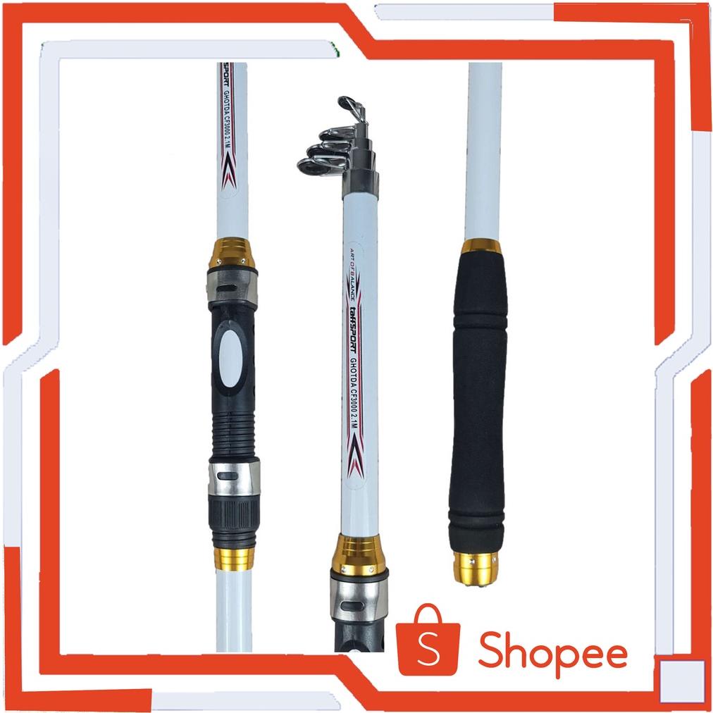 Terbaik [[Promo Termurah]] Joran Pancing Carbon Joran Pancing Portable Carbon Fiber Telescopic - Taf