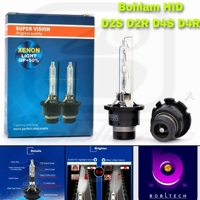 BOBLTECH Lampu Mobil Supervision Bohlam HID D2S D2R D4S D4R 1Pc