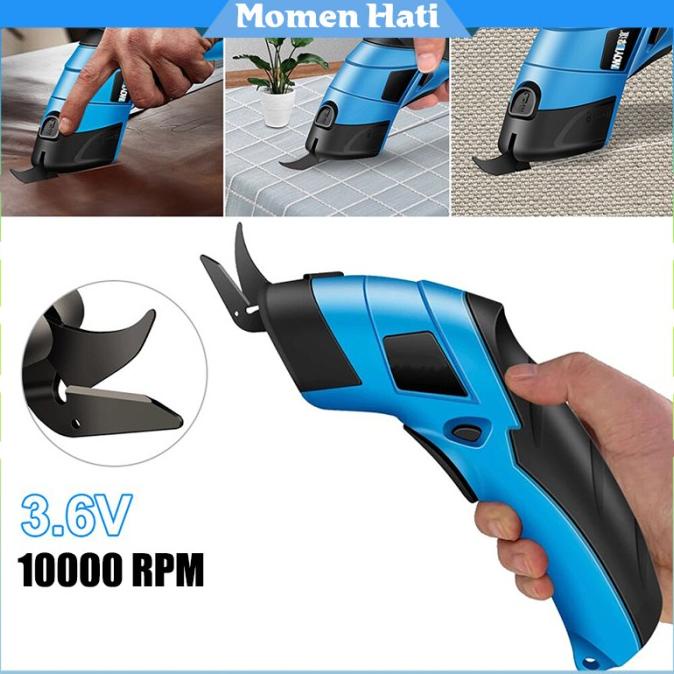 Pemotong Kain Elektrik 3.6V/2000mAh Gunting Elektrik Pemotong Kain