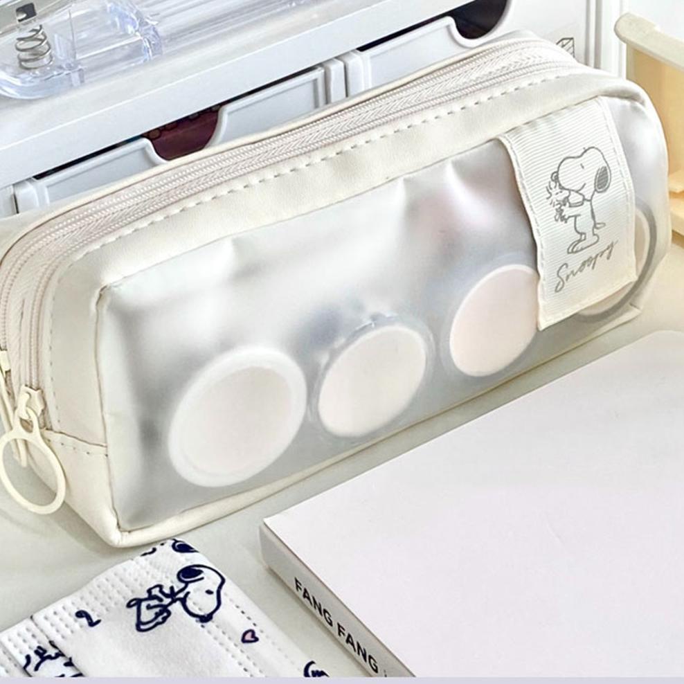 

8.8 Tempat Pensil Bahan Pvc Transparan Motif Snoopy Kapasitas Besar Untuk Pelajar Pria / Wanita Grosir !!
