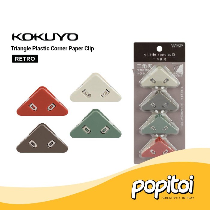 

Kokuyo Triangle Plastic Corner Paper Clip Klip Plastik Segitiga Corner