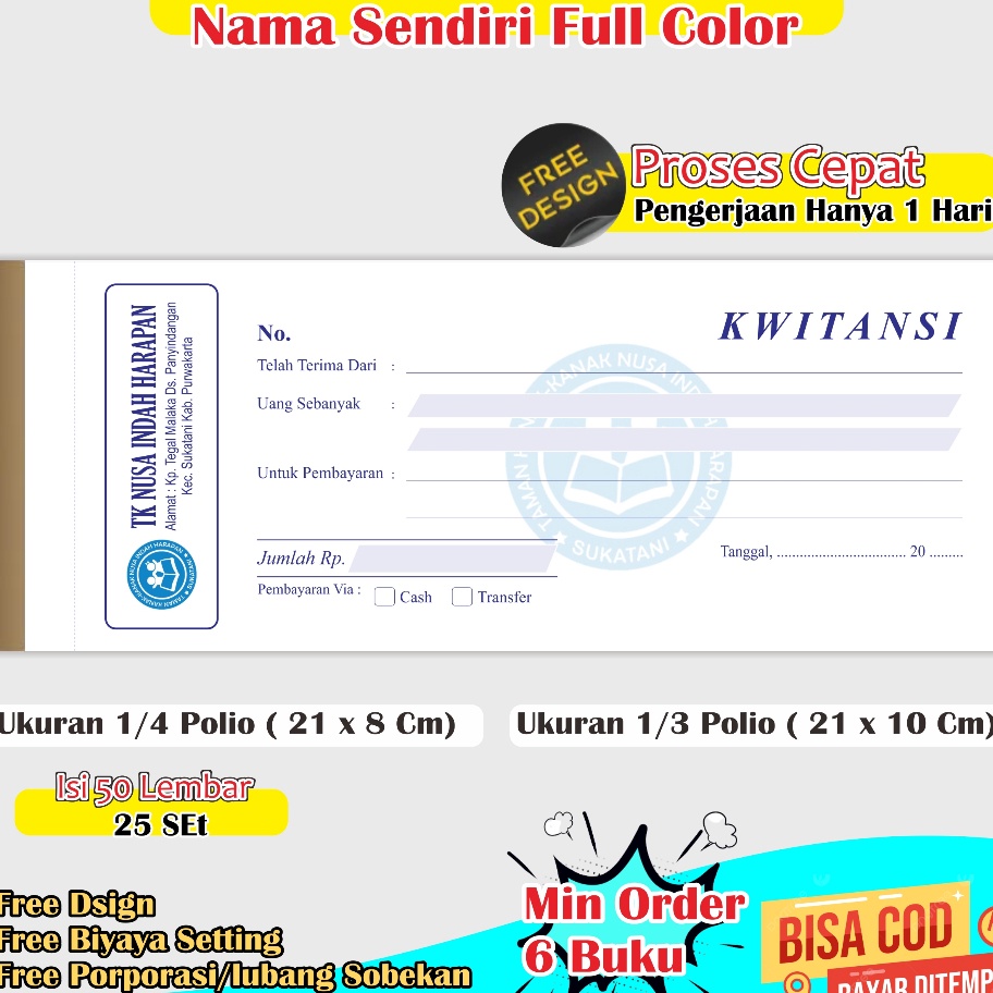 

QZSX3096 TERMURAH TANPA MIN ORDER CETAK KWITANSI CUSTOM 2 RANGKAP | Kwitansi pembayaran kwitansi 1 pak kwitansi kecil 1 pak grosir kwitansi ncr rangkap 2 kwitansi custom kwitansi pembayaran custom kwitansi besar kwitansi kecil kwitansi tahun 1990 cetak k