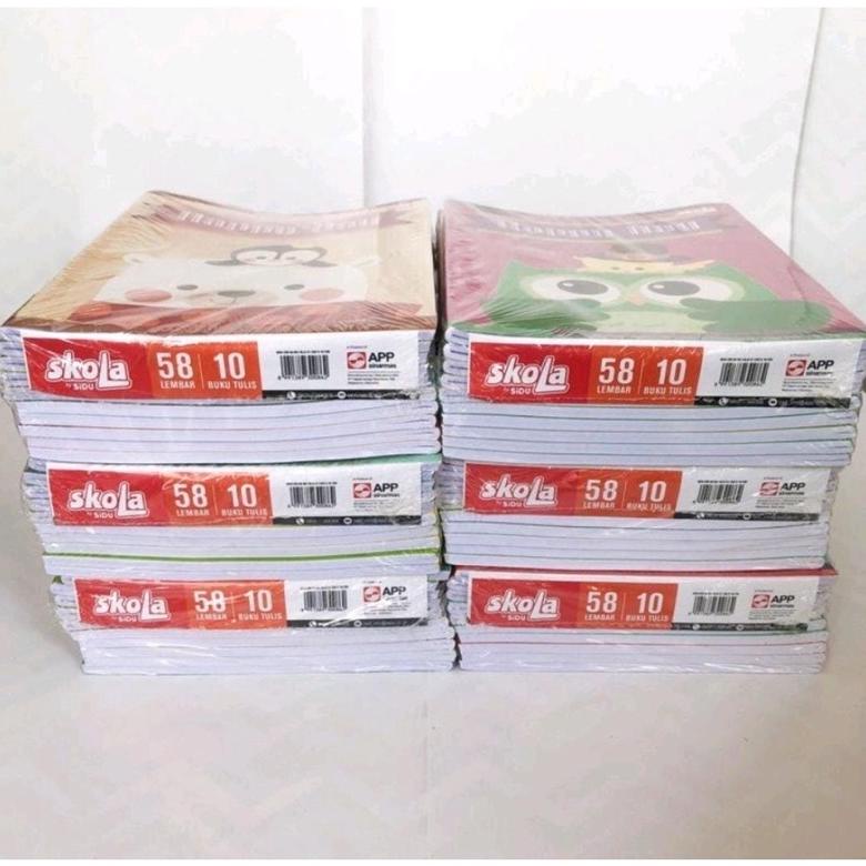 

8.8 [Big Sale] Buku Tulis Skola By Sidu 58 Lembar Isi 10 Pcs New !!