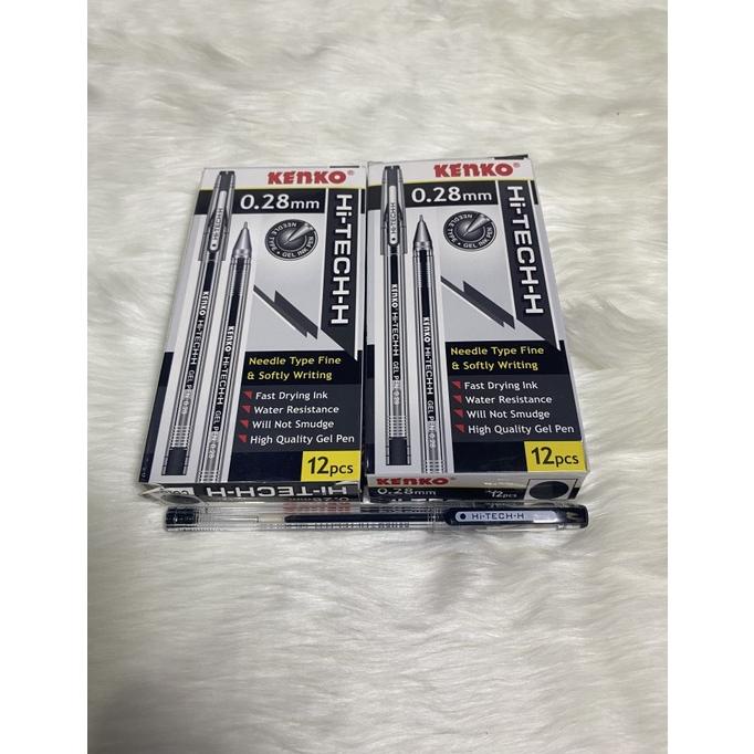

8.8 [Big Sale] Kenko Pen Hi-Tech-H 0.28Mm Pulpen Hitech Gel [1 Box] Hitam Biru Grosir Hi Tech New !!
