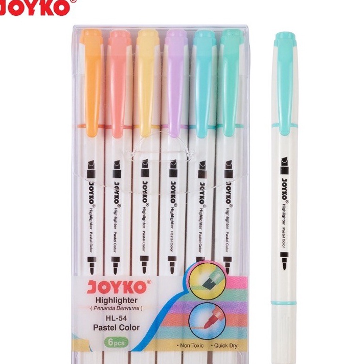 

TNNL7427 MEGA SALE Highlighter Penanda Joyko HL-54 1 Set 6 Pcs 6 Warna