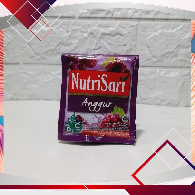 

Nutrisari Rasa Anggur 11gr .