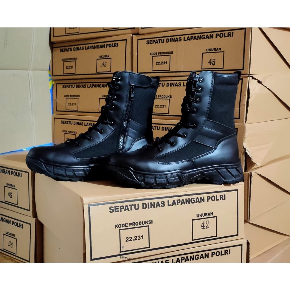 Langsung Beliii.. SEPATU PDL POLRI ORIGINAL  / SEPATU PDL RESLETING JATAH POLRI