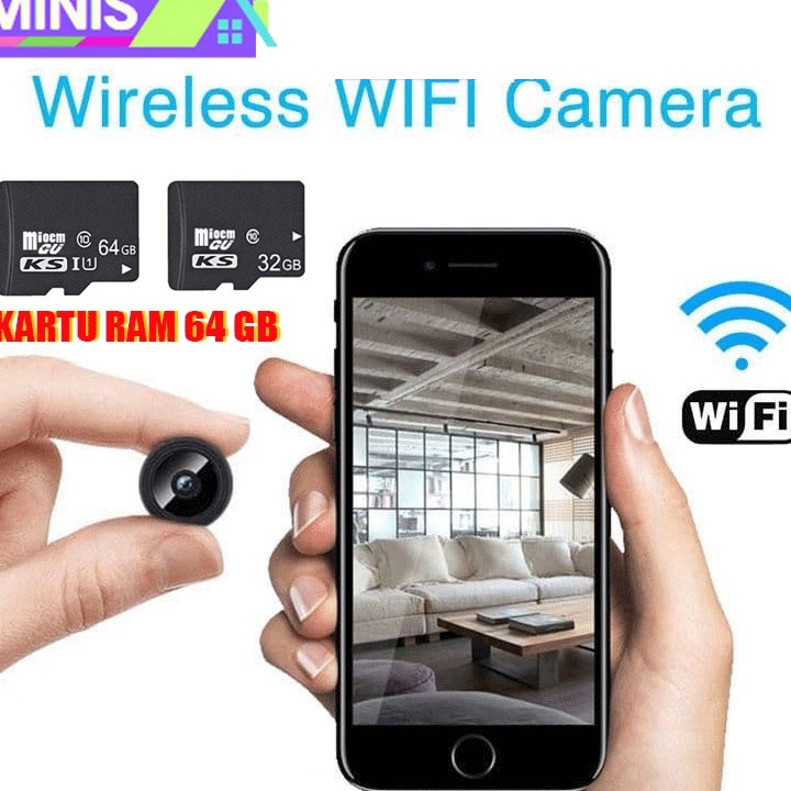 Harga Termurah 【Pengiriman Lokal】Wireless A9 Kamera Mini Wifi Hd 1080p Mini Kamera Mini Kamera Jarin