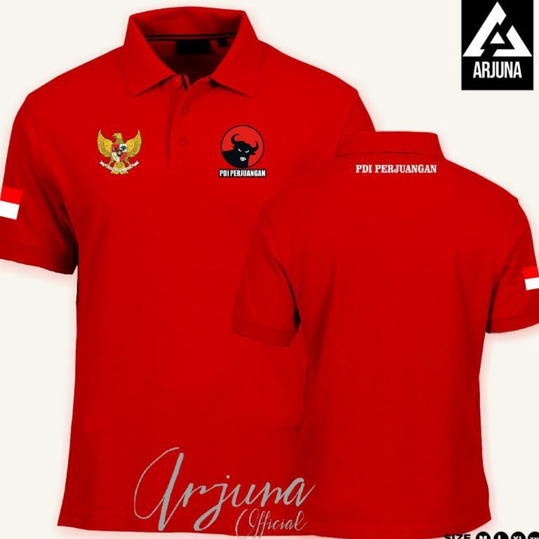 Terlaris.. BAJU KERAH POLO PDI PERJUANGAN SIMPEL // BAJU PDI PERJUANGAN