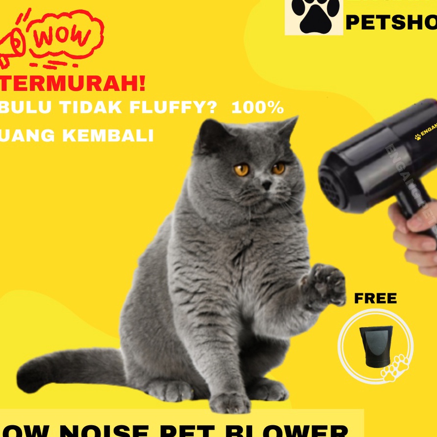 ♝ XIII 51024 Pet Blower Grooming Kucing Anjing Anti Bising /Hair Dryer Kucing Anjing Anti Bising ✔️ 