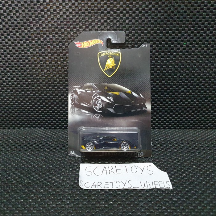 MUST HAVE HOT WHEELS LAMBORGHINI SESTO ELEMENTO HITAM LAMBORGHINI SERIES 2017 TERBARU