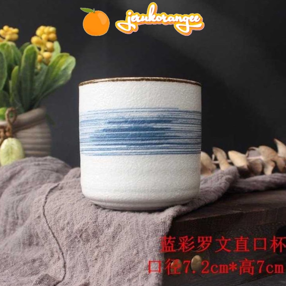 ` Ca jerukorangee Cangkir Set - Cangkir Kopi - Cangkir Keramik Gelas Teh Kopi Latte Art Vintage Jepa