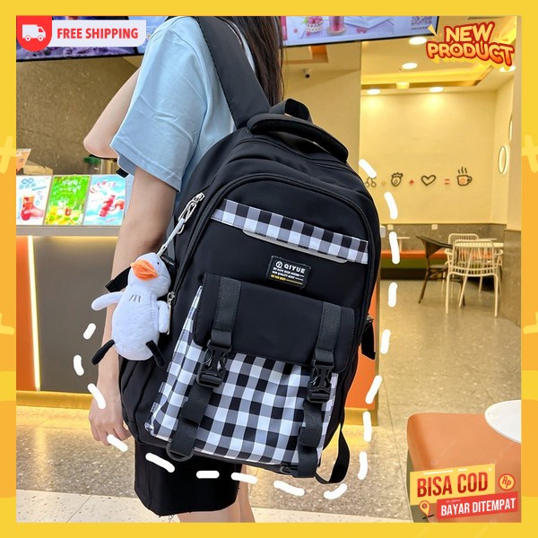 Ransel Viral 2023 Bagpack Simple Cewe Remaja Rensel Cwek Import Back Pack Wnita Dewasa Tss Muat Bany