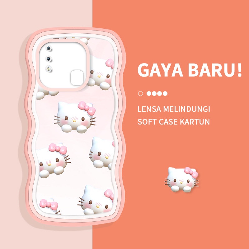 Casing Ponsel untuk VIVO Y91C Y91I Y93 Y95 Z5I Case Kartun Lucu Beruntung Berwarna warni Indah Batas