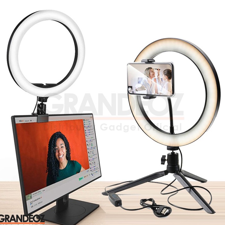 Pro Hematp6P0b PAKET RINGLIGHT 33CM + TRIPOD BESI RING LIGHT MAKE UP 16 26 33 35 30 CM TIKTOK LAMPU 