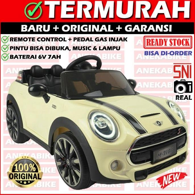 Mobil Aki Anak Remote Mini Cooper PMB M7188 M-7188