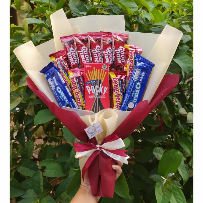 

Sale 6.6 Buket Snack Pocky Merah Cream/Bingkisan Snack Ulang Tahun/Ultah/Wisuda