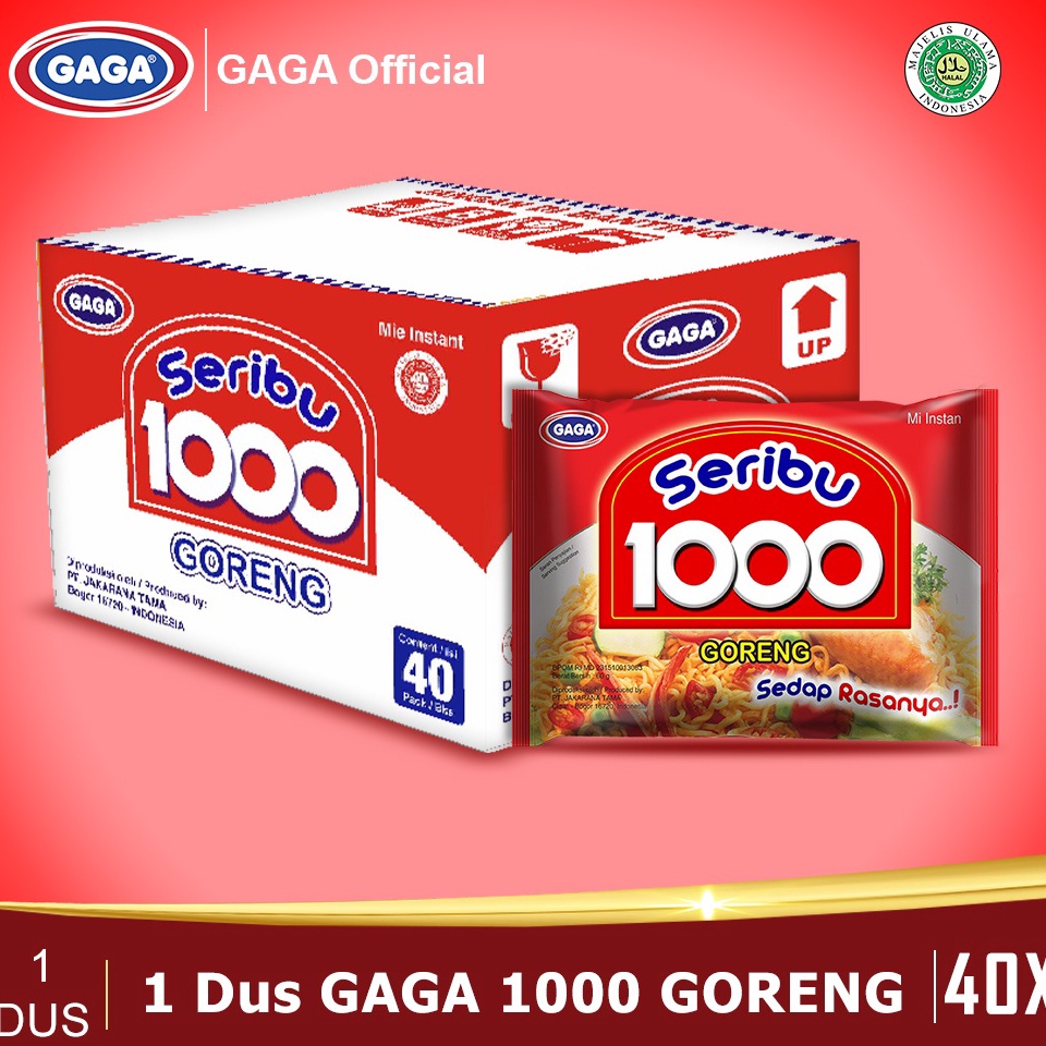 

️✔️✔️ GAGA 1000 Goreng (1 dus = 40 pcs Harga Grosir) murah