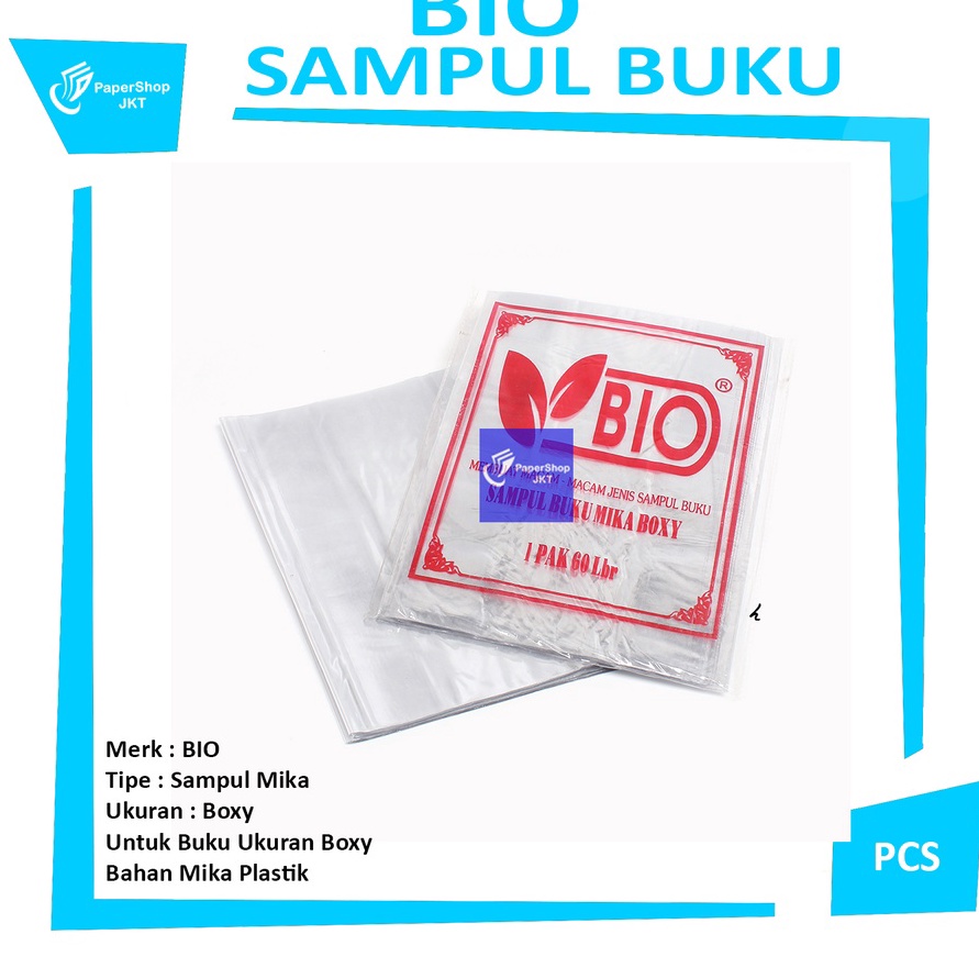 

PPBN0922 HOT BIO - Sampul Buku Plastik Mika Ukuran Boxy 10 Lembar